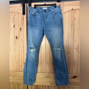 DL1961 Men's Skinny Jeans in Distressed Blue
